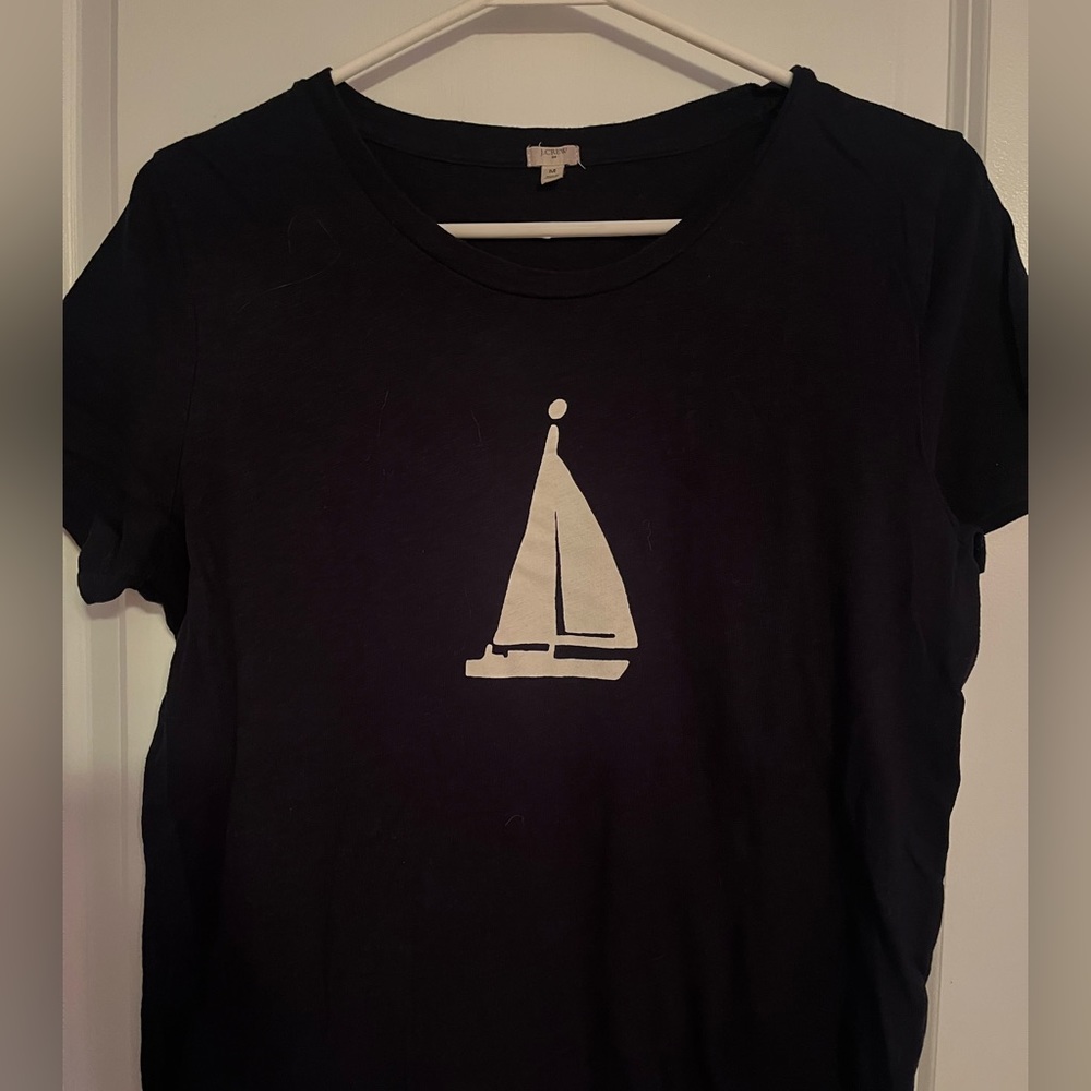 A navy sailboat J. Crew tshirt